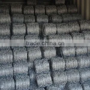 (BWG14x14 or BWG16x16 With1.6 mm 2.1mm 2.5mm Wire Diameter) Electric / Hot Dipped Barbed Wire thumbnail-1