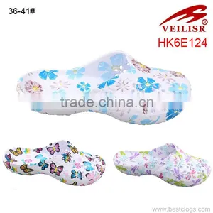 Ladies' EVA Water Transfer Printing Clogs Slippers Indoor Slippers thumbnail-1