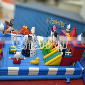Hot Selling Inflatable Fun City for Children, Cheap Inflatable Obstacle Course Playground Retals thumbnail-2