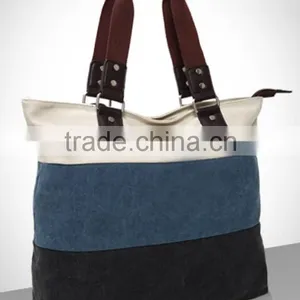 Custom Canvas Tote and Shoulder Portable Large Leisure Travel and Fashion Unsex Shopping Bag thumbnail-3