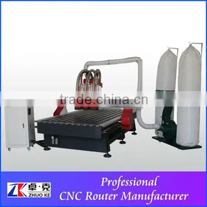 ZK-1325 Air Cylinder ATC CNC Router With 3 Heads Changing 1300*2500*200mm thumbnail-1