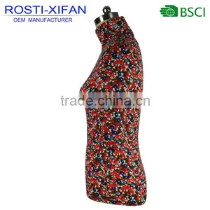 Newest Flowers Printed Softtextile T-Shirt Short Sleeve for Women thumbnail-2