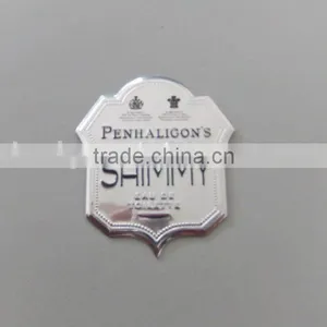 Aluminum Emobssed Label, Metal Wine Label, Vodka Label,Tequila Metal Adhesive Label, Custom Whiskey Sticker thumbnail-1