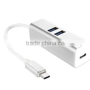 Aluminum USB-C Type C USB 3.1 High Speed 4 Port HUB Adapter For MacBook Nokia N1 thumbnail-6
