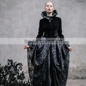 Devil Fashion 2015 Ladies Gothic Coat in Autumn CT005 thumbnail-1