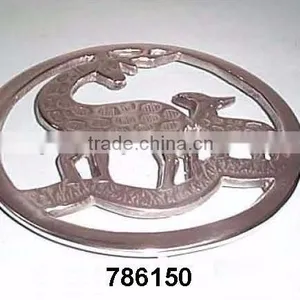 Handcast Aluminum Metal Kitchen Trivets Mirror Polish thumbnail-2