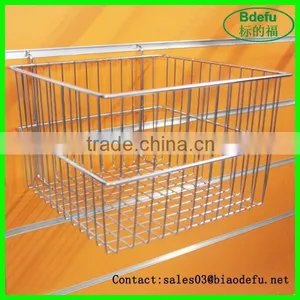 Slatwall Metal Stainless Steel Basket thumbnail-1