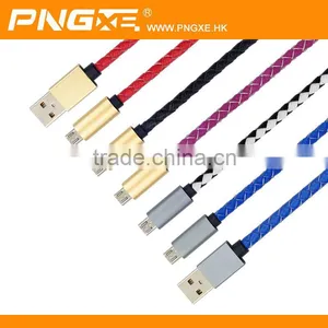 High Quality Braided Usb Metal Cable Colorful Round Copper Cable Price per Meter for Samsung 8pin Micro Usb Cable thumbnail-1