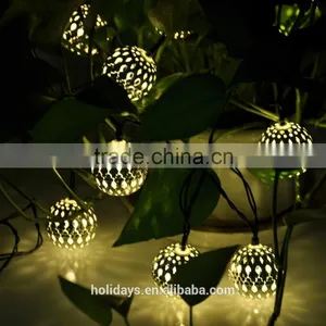 Warm White 10 Balls/Set String LED Fairy Lights LED Solar Lamp thumbnail-6