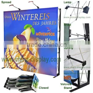 Aluminum Frame Pop Up Banner Trade Show Fabric Stand thumbnail-1