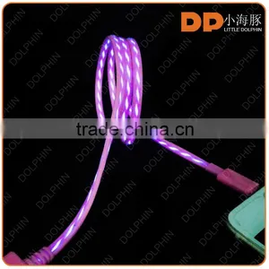 Best Selling EL Lights Usb Charger Cable Speed Chaging Flat Usb Cable for Phone thumbnail-1
