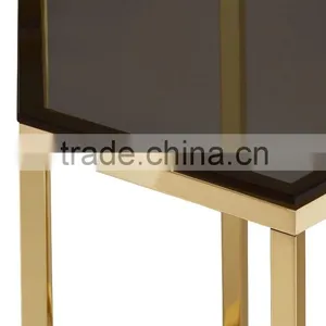 Sofa Mirrored Metal Side Table thumbnail-2
