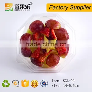 Clear Plastic Take Away Salad Bowl/ PET Clamshell Box for Fruit thumbnail-1