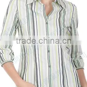 Female's Trendy Striped Blouse thumbnail-1