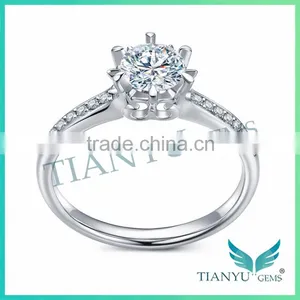 Discount Moissanite Fire Forever Brilliant Moissanite Color Moissanite Band Rings thumbnail-3