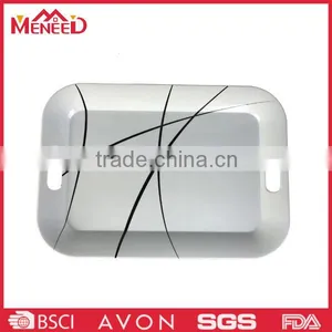 White Color Homeware Plastic Food Tray With Handles thumbnail-2