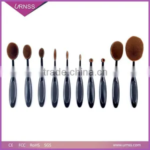 10pcs Oval Toothbrush Shaped Makeup Brushes Set thumbnail-2