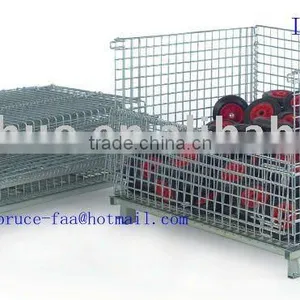 Folding Wire Container/hotsale Storage Mesh Cage thumbnail-1