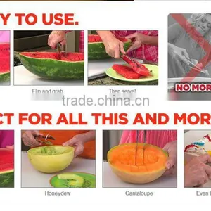 Hot Sale Factory Supply PVC Handle Stainless Steel Watermelon Slicer thumbnail-5