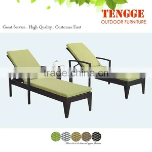 Wicker Rattan Chaise Lounge Chair Beach Chair Living Room Furniture thumbnail-1