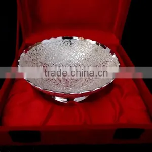 New Design Silver Plated Brass Bowl for Home Decoration, Wedding Gift and Return Gift thumbnail-2
