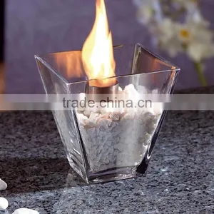 Portable Garden Bio Fthanol Square Glass Fireplace thumbnail-1