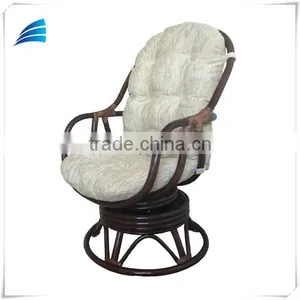 Rattan Wicker Swivel Rocking Chair Home Furniture thumbnail-1