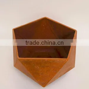 FO-9C52 Corten Steel Flower Pot/garden Planter/outdoor Decoration thumbnail-4