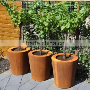 FO-9C01 Cone Type Corten Steel Plant Pot thumbnail-1