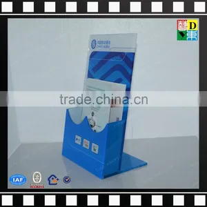 Custom Size Acrylic Sign Holder With Business Card Pocket thumbnail-3