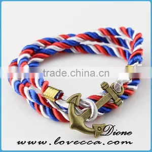 High End Market Bracelet Woman Popular Pendant Leather Anchor Bracelet thumbnail-1