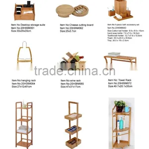 2-Tier Decorative Bamboo Bathroom Hanging Storage Basket thumbnail-6