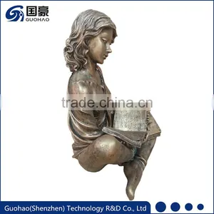 Life Size Bronze Girl Reading Statue Sculpture Decoration thumbnail-3