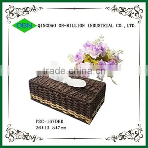 Handmade Decorative Recycled Paper Woven Napkin Holder Basket thumbnail-1