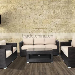 Aluminum Frame Garden Furniture Rattan Sofa thumbnail-1