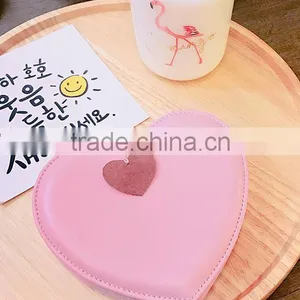 Sweet Heart Design Ladies Zipper Card Wallets Cute Coin Bag With Pink Pendant thumbnail-3