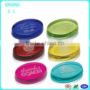 New Heart-shape Acrylic Trophies With Wooden Base,printing Acrylic Trophy Awards thumbnail-2