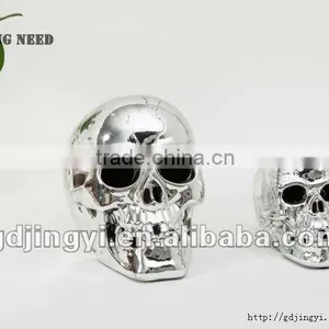 High Quality New Promotional LED Lighted Metal Skull Halloween Decorations thumbnail-1