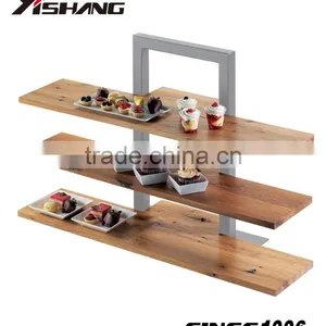Customized High Quality Metal Wood Cake Display Stand thumbnail-1