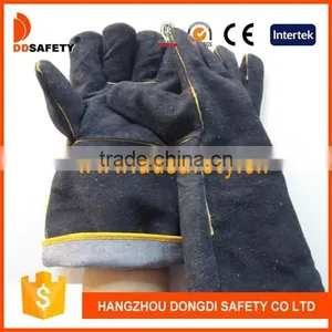 Black Cow Split Welding Gloves thumbnail-1