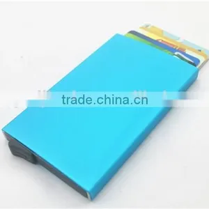 Slim Aluminum Credit Card Holder Metal RFID Protector Wallet thumbnail-1