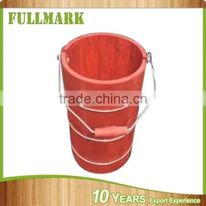 Small Wooden Bucket With Iron Fitting thumbnail-1