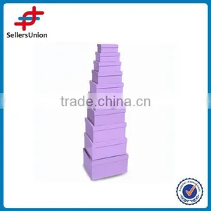 10 Pcs Paper Gift Box Set, Pure Purple Gift Box thumbnail-1