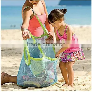 Children Shells Pouch Beach Hangbag Foldable Tote Beach Mesh Bag thumbnail-4