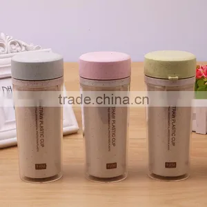 L00013 Europe Most Popular Wheat Material Pink Lid Plastic Joyshaker Water Bottle/plastic Water Bottle From Yiwu thumbnail-1