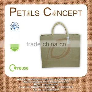 Natural Jute Tote Bag With Padded Handle thumbnail-1