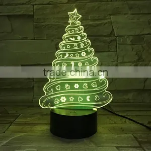 UCHOME 3d Illusion Lamp Christmas Tree Hot Selling Lamp thumbnail-1