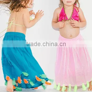 Little Pom Pom Gypsy Skirt Kids Frock Designs Children Clothing Pictures Of Long Skirts And Tops 2016 HSD5653 thumbnail-1