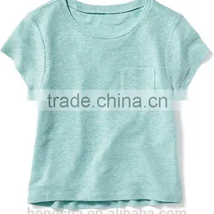 Child Girls Linen Blend Basic Tee HST8063 thumbnail-3