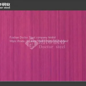 Hot Sale 304 Purple HL Decorative Stainless Steel Sheet thumbnail-3
